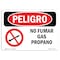 Signmission OSHA, No Smoking Propane Spanish, 10in X 7in Rigid Plastic, 7" W, 10" L, No Smoking Propane Spanish OS-DS-P-710-LS-1489 - alternate 1